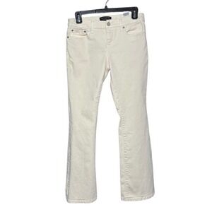 Banana Republic Factory Low Rise Bootcut Jeans Ecru Size 27/4 Petite 90's Y2K